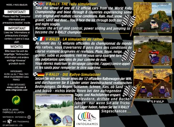 V-Rally Edition 99 (Europe) (En,Fr,De) box cover back